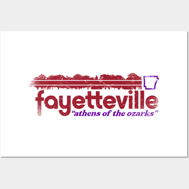 Fayetteville - Athens of the Ozarks Wall Art by rt-shirts